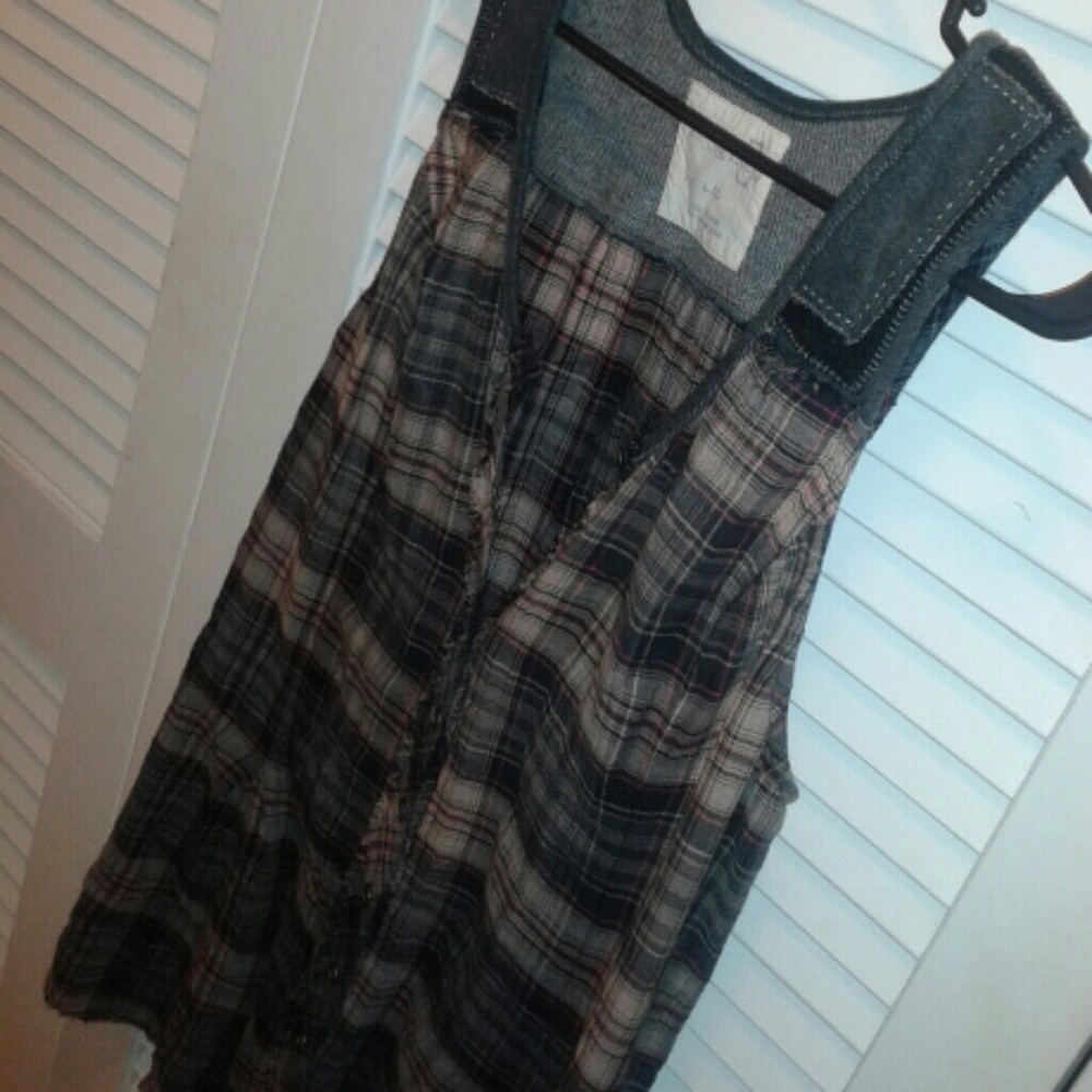 We the Free plaid dress sz L
